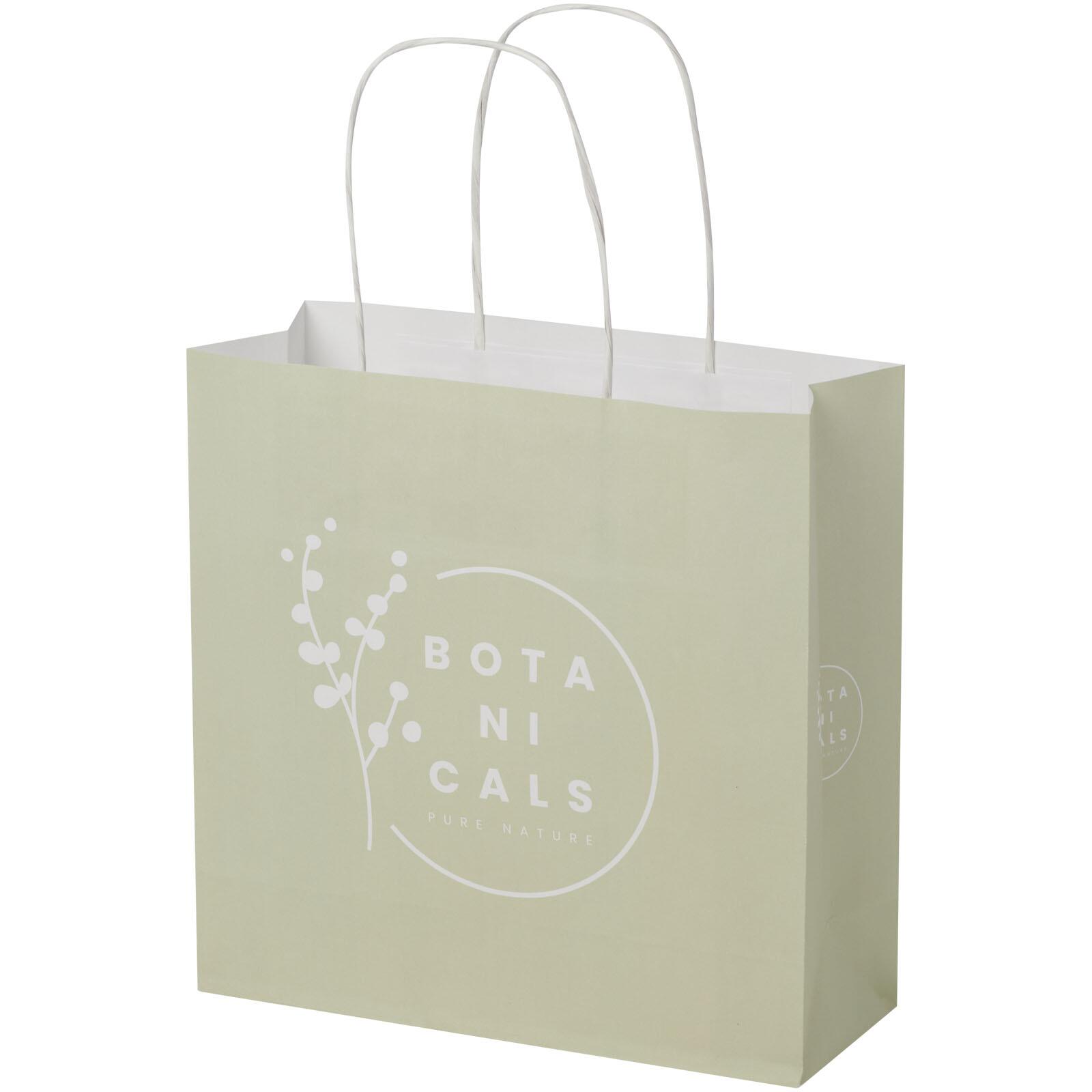 Bullet paper bag 24x9x24 cm with twisted handles - 120 g/m²