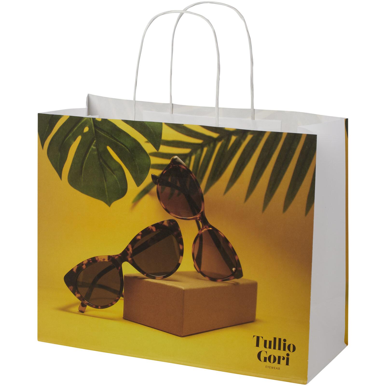 Bullet paper bag 31x12x25 cm with twisted handles - 120 g/m²