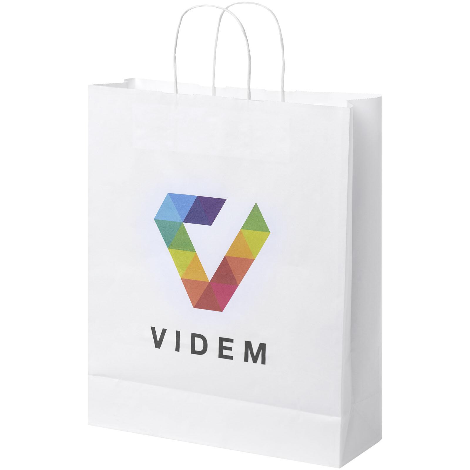 Bullet paper bag 32x12x40 cm with twisted handles - 80-90 g/m²