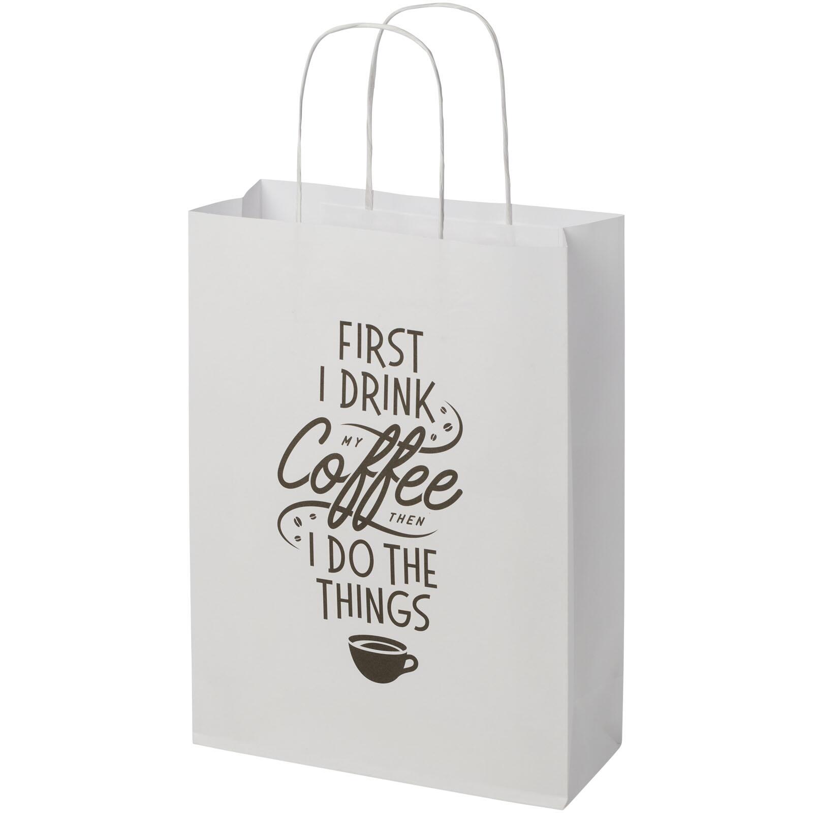 Bullet papieren tas 24x9x32 cm met gedraaide handgrepen - 120 g/m²