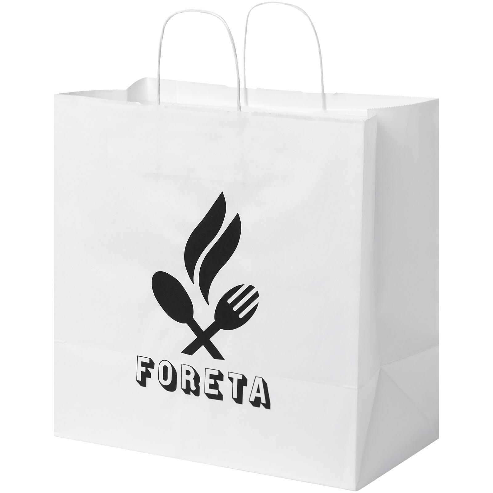 Bullet papieren tas 34x20x35 cm met gedraaide handgrepen - 80-90 g/m²