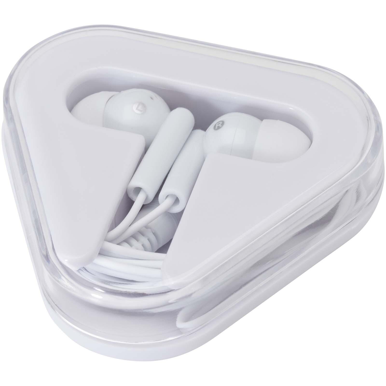 Bullet Rebel earbuds with recycled plastic storage box