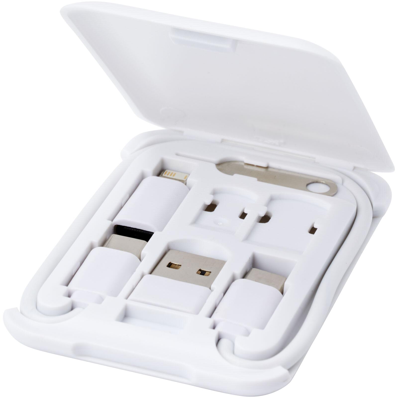 Bullet Savvy modulaire oplaadkabel van gerecycled plastic met telefoonhouder
