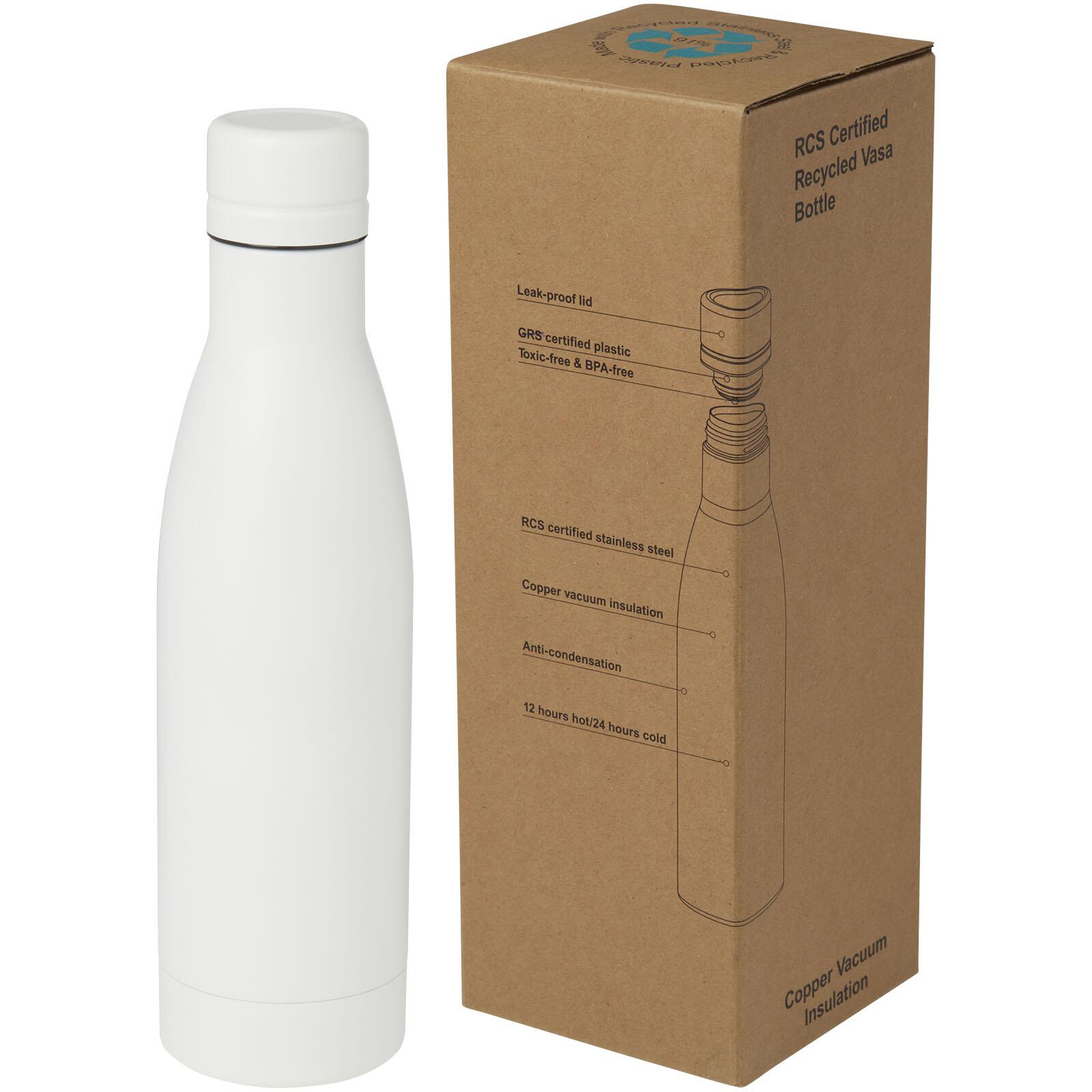Bullet Vasa gourde isotherme en acier inoxydable recyclé RCS de 500 ml avec isolation par le vide