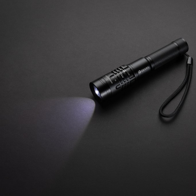 Torche Publicitaire rechargeable USB Gear X - Cadoétik