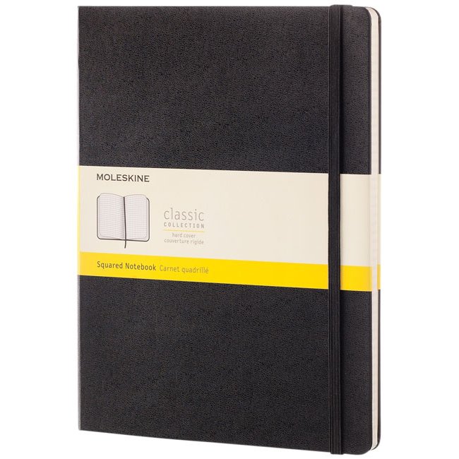 Moleskine Classic XL hard cover notebook, squared PrintSimple