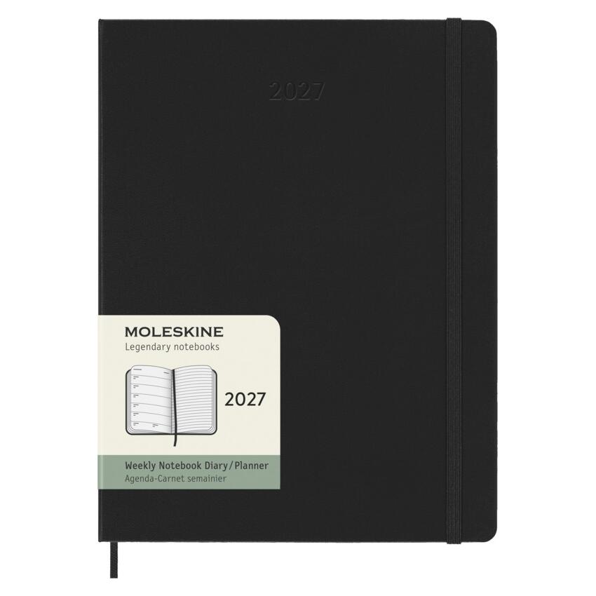 Moleskine hardcover 12 month XL weekly planner