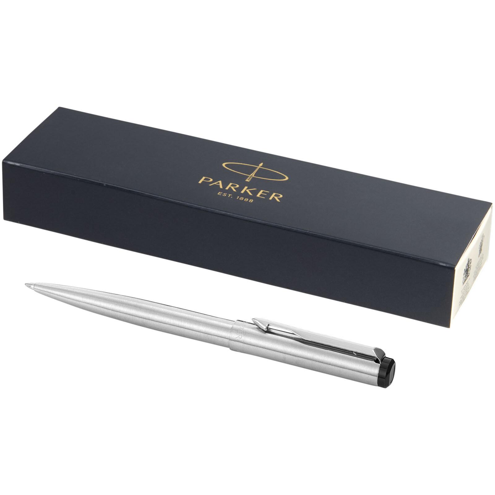 Parker Vector silberner Kugelschreiber, blaue Tinte