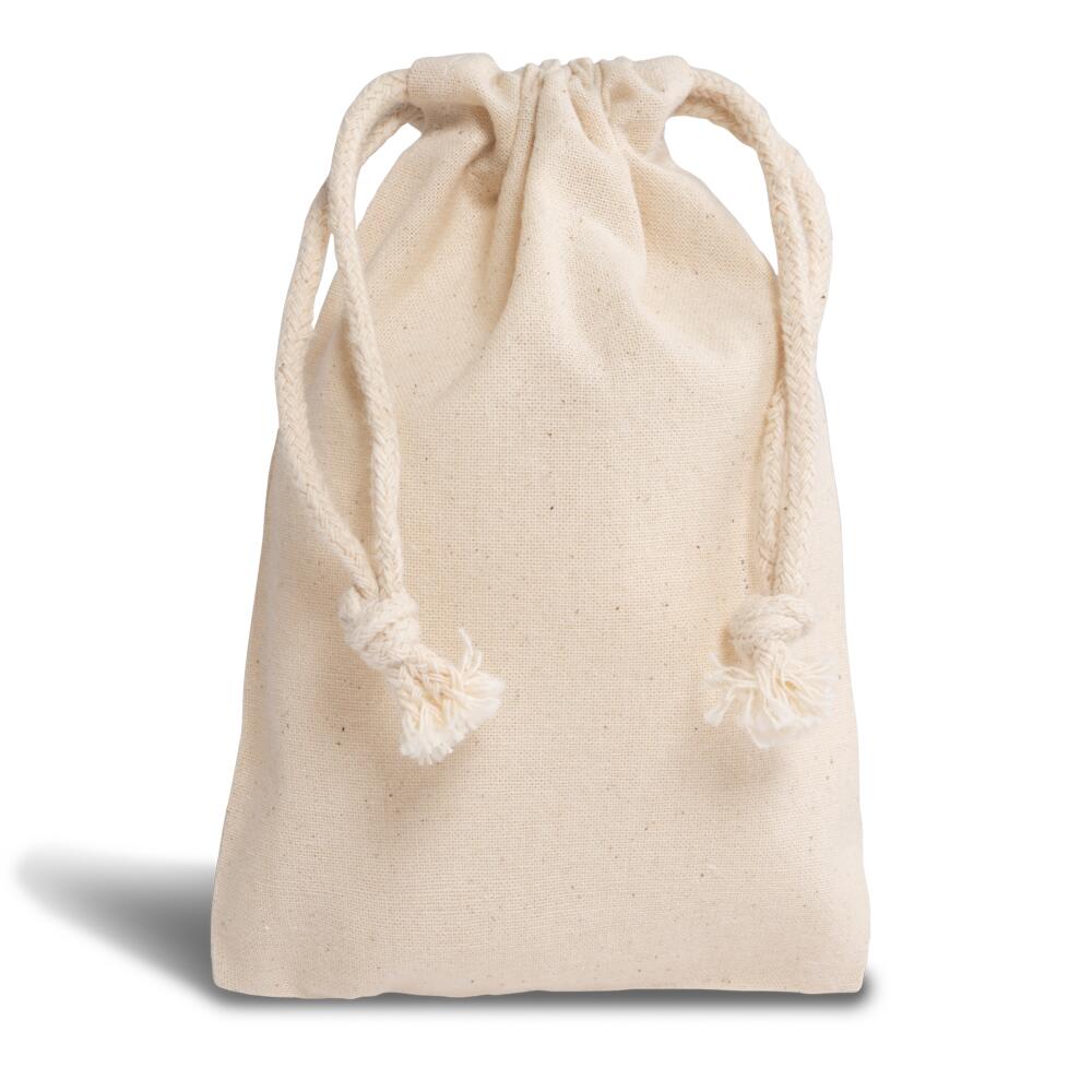 Premium 155 g/m² pochette à cordon en coton 10 x 15 cm - OEKO-TEX