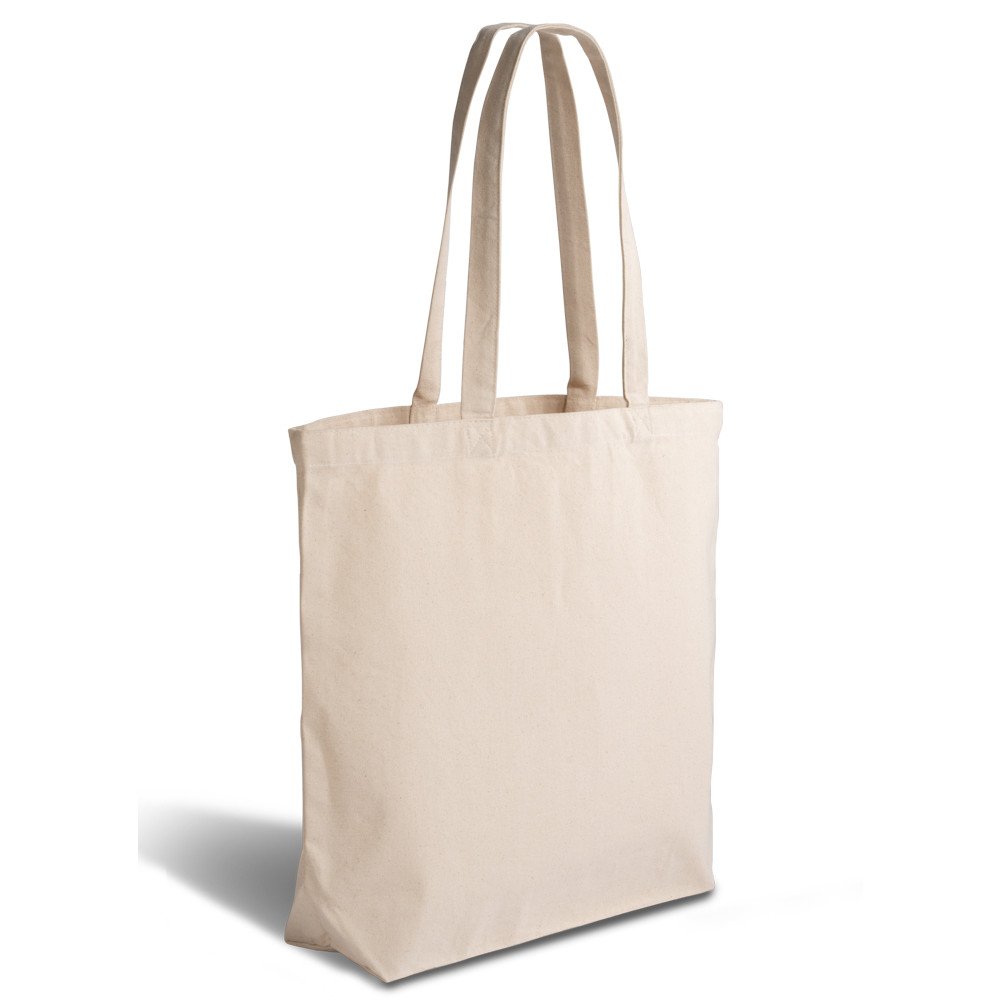 Premium 300g/m² canvas shopper with long handles and a gusset - OEKO-TEX Premium 300g/m² canvas shopper with long handles and a gusset - OEKO-TEX