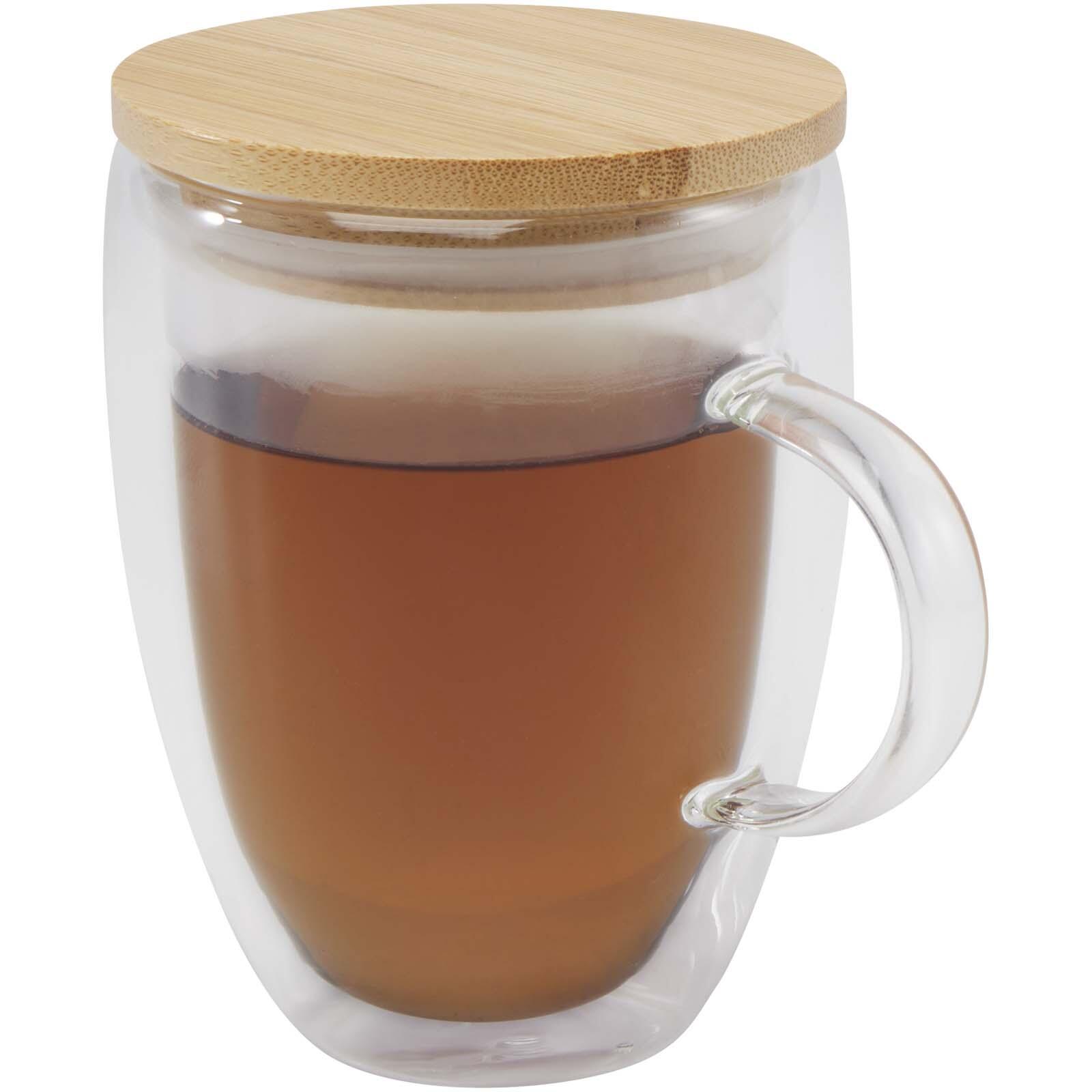 Seasons Leona 350 ml Glasbecher mit Bambusdeckel