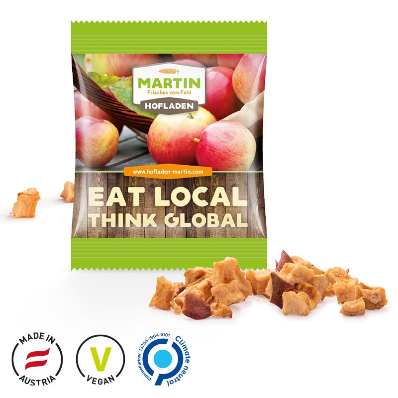 Snacks & More mini bag of apple cubes PrintSimple