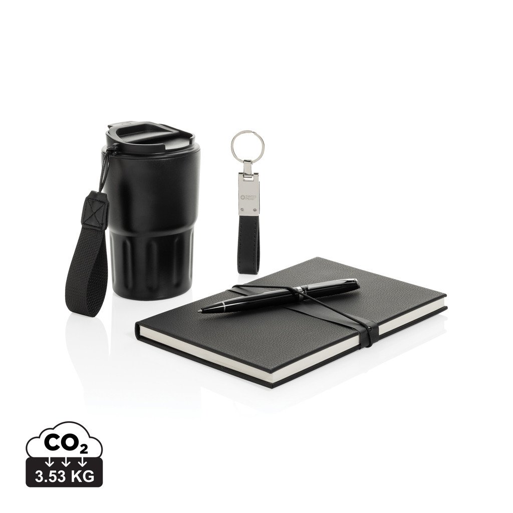 Swiss Peak RCS certified deluxe business gift set w/ tumbler