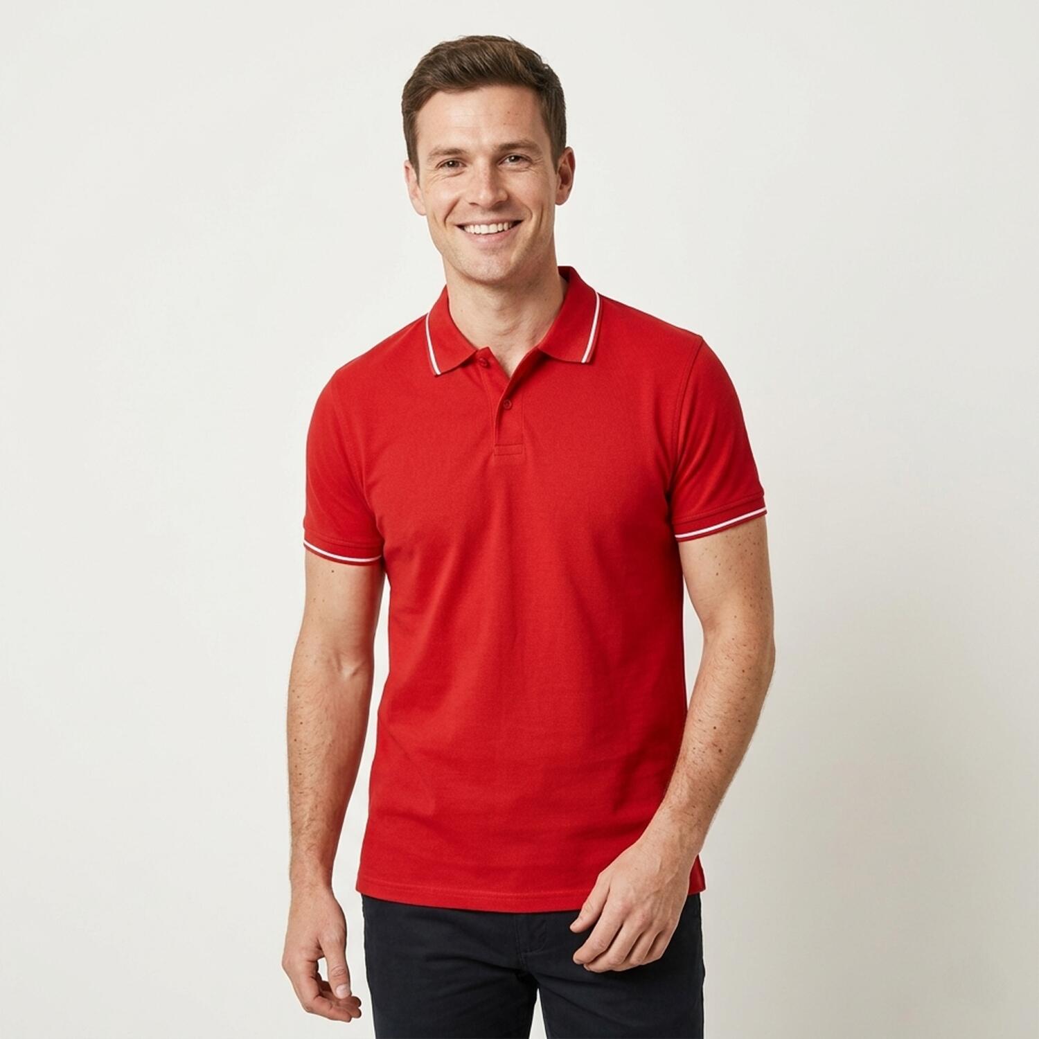 TH Clothes Spectrum polo homme bicolore à manches courtes