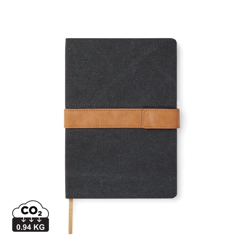 Vinga Bosler RCS gerecycleerd canvas A5 notitieboek, gelinieerd