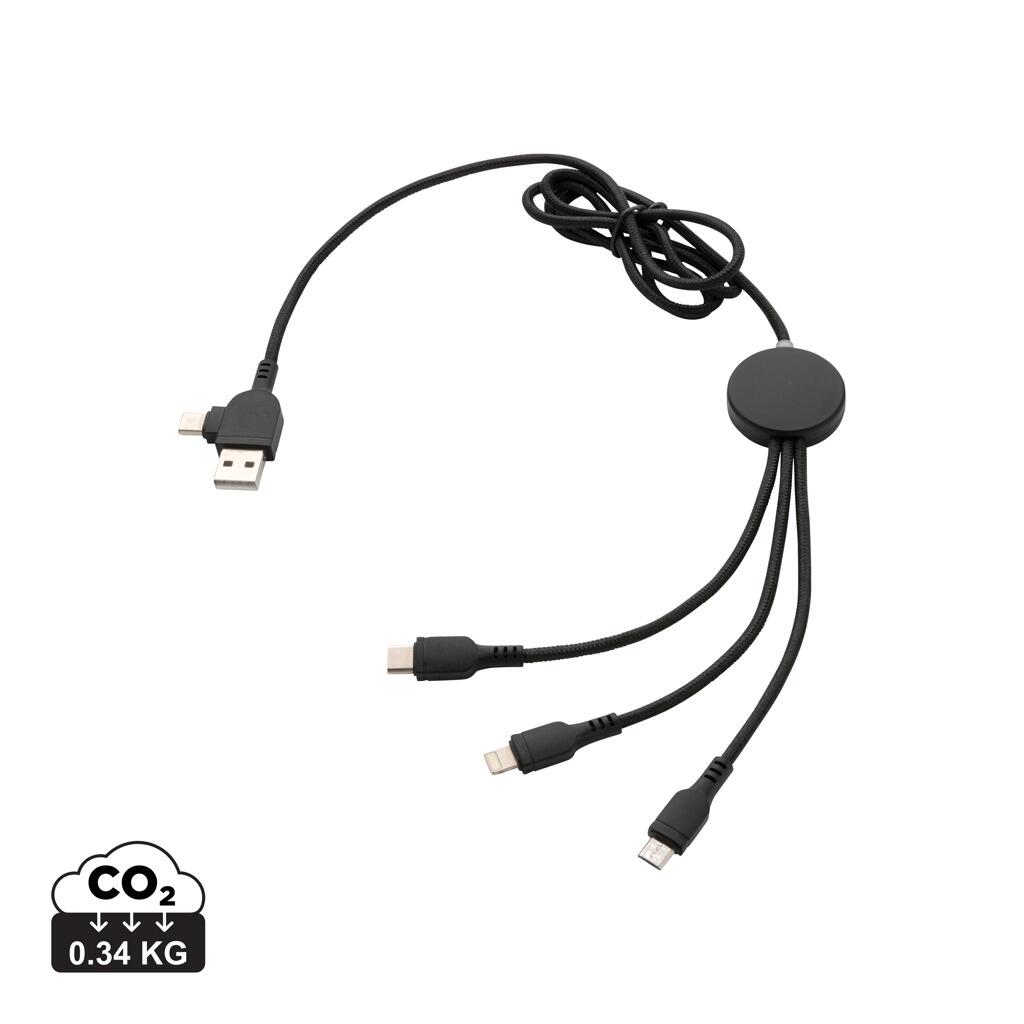 XD Collection 6-in-1 Kabel mit leuchtendem Logo