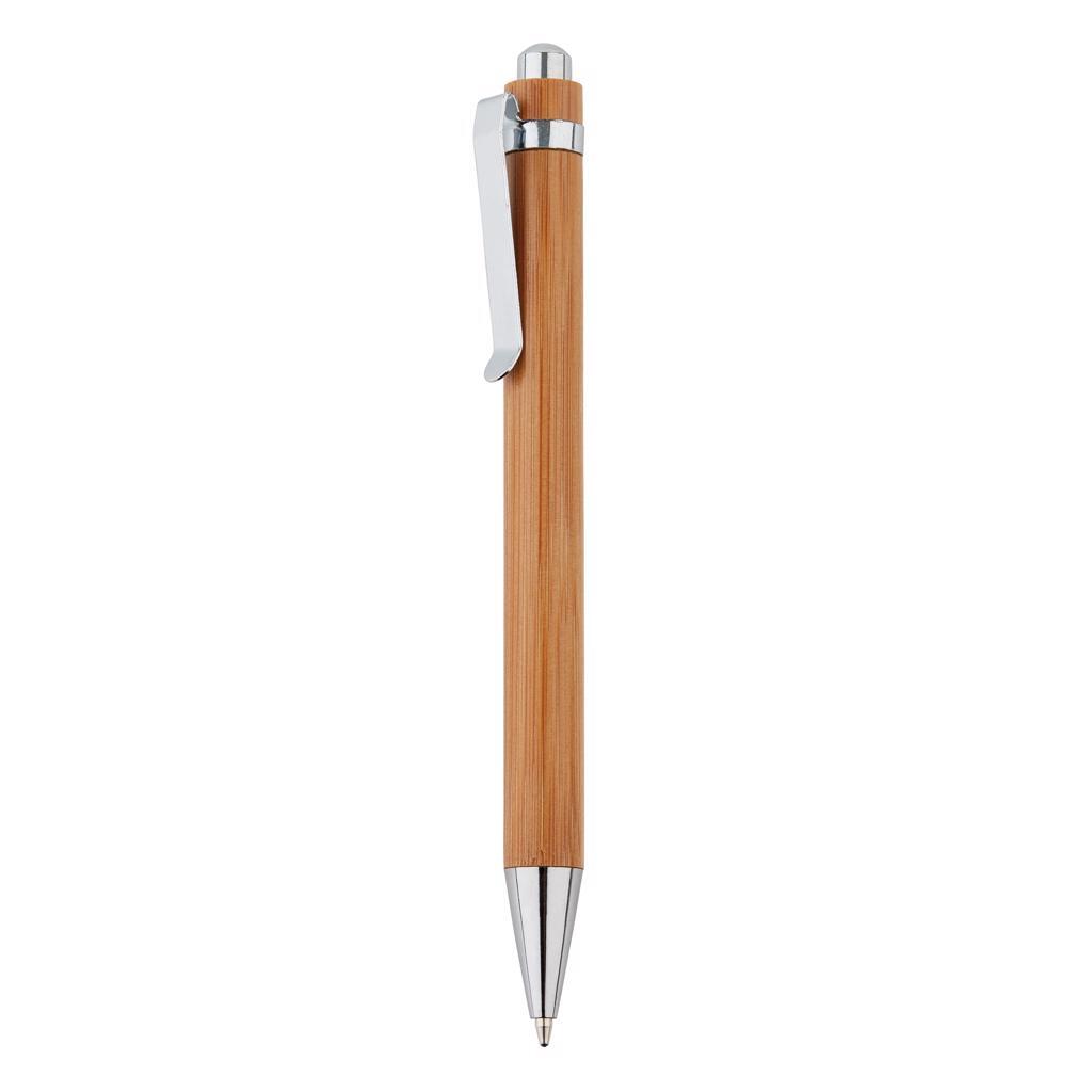XD Collection bamboe balpen, zwartschrijvend