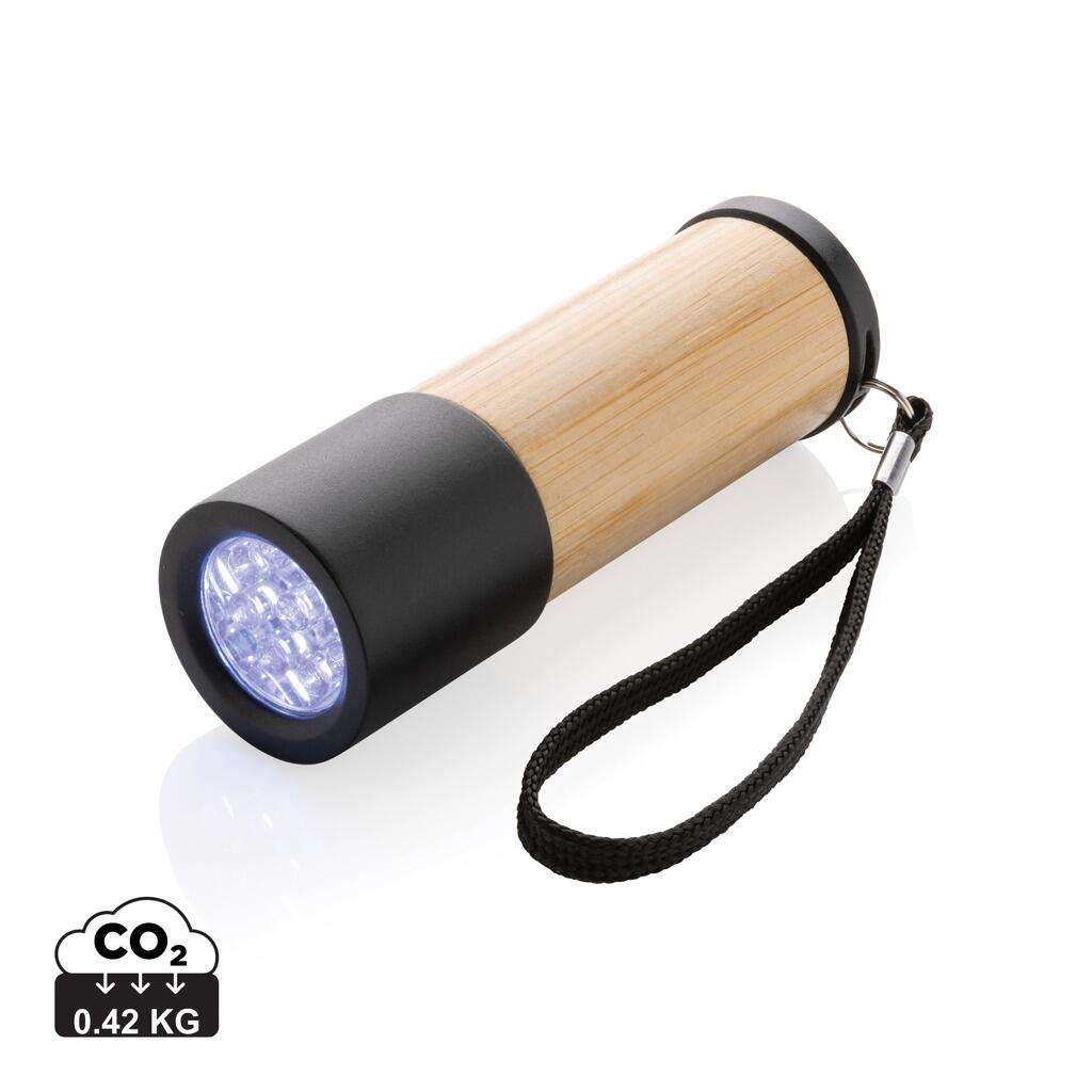 XD Collection Bamboe- en RCS-gerecycleerd plastic zaklamp