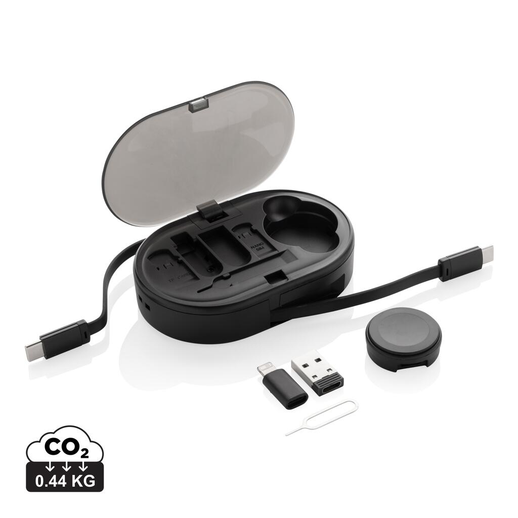XD Collection Chargevix kit de recharge multifonctionnel 60W en plastique recyclé RCS