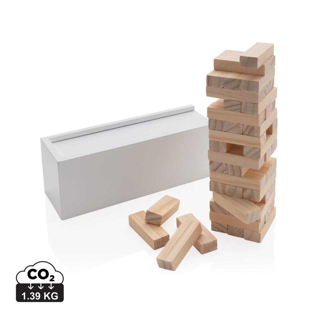 XD Collection Deluxe jeu d'empilage de blocs de bois en forme de tour de culbuto