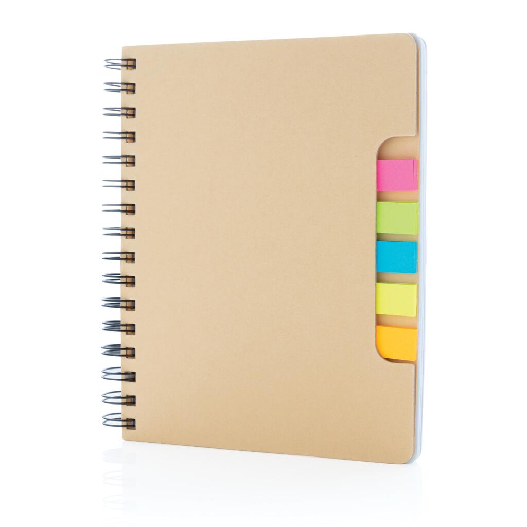 XD Collection Kraft carnet de notes A5 avec notes autocollantes, lignées