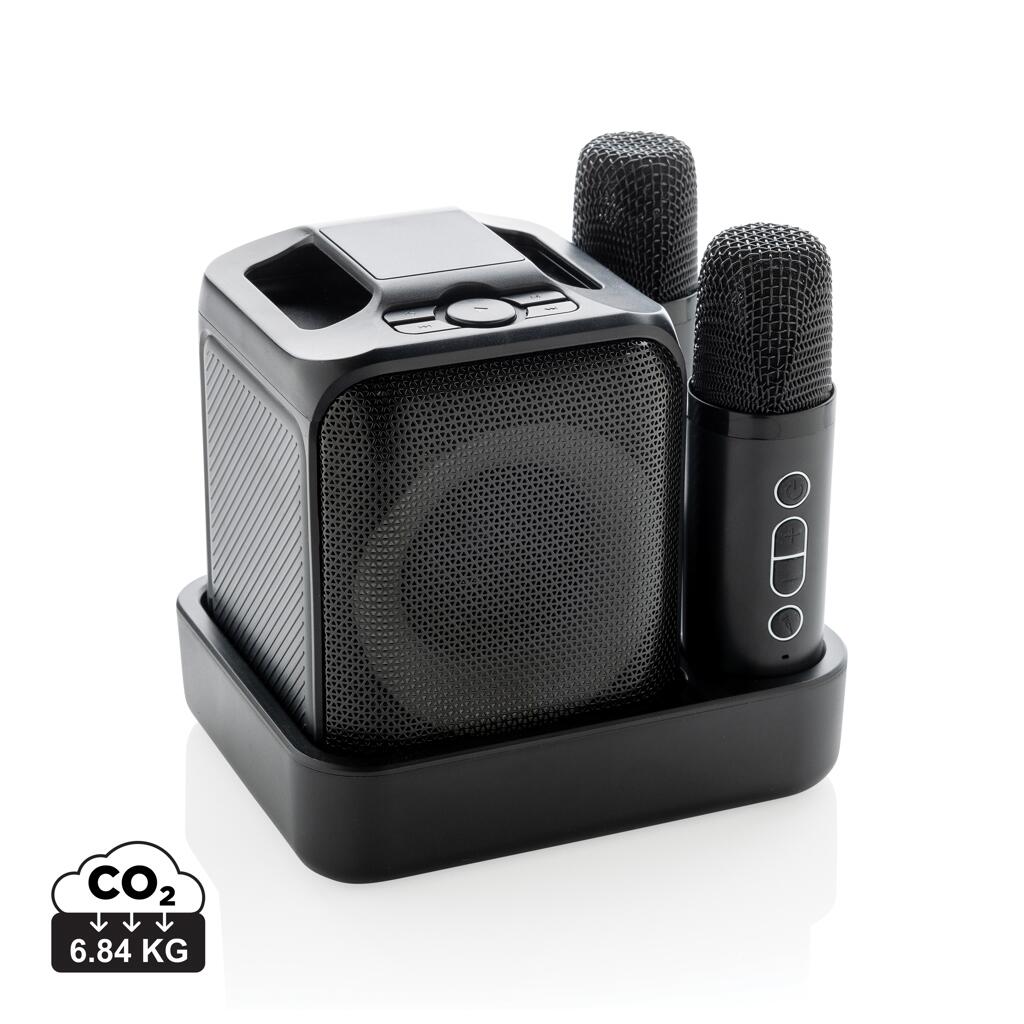 XD Collection Singvibe RCS recycled plastic karaoke set with double mic