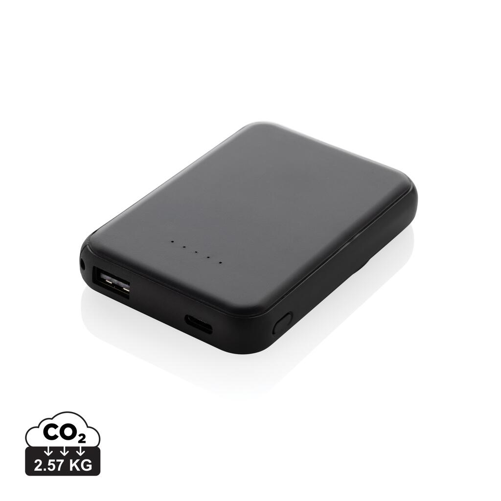 XD Collection Stellar batterie externe magnétique 5000 mah 5W en plastique recyclé RCS