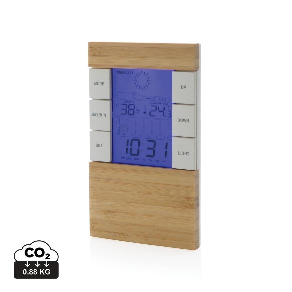 XD Collection Utah RCS station météo en plastique et bambou