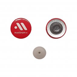 Badge magnet with magnetic closure