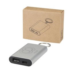 Bullet Arcturus 2000 mAh recycled aluminium power bank with keychain