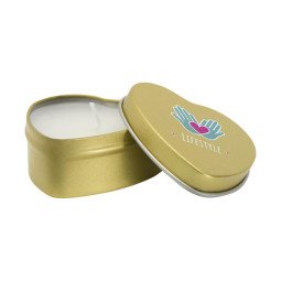 Bullet Blissful heart-shaped tin candle with vanilla aroma