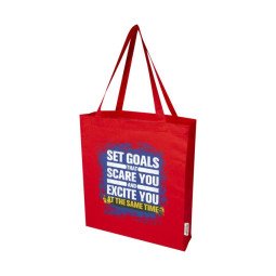 Bullet Madras 140 g/m² recycled cotton gusset tote bag 12L - GRS