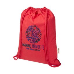 Bullet Oregon Blend 140 g/m² GRS recycled drawstring bag 5L