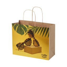 Bullet paper bag 31x12x25 cm with twisted handles - 120 g/m²