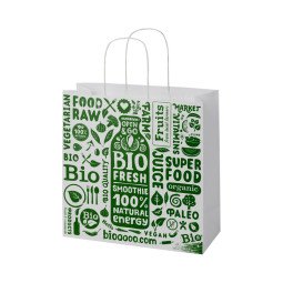 Bullet paper bag 31x12x31 cm with twisted handles - 120 g/m²