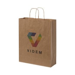 Bullet paper bag 32x12x40 cm with twisted handles - 80-90 g/m²