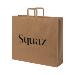 Bullet paper bag 49,5x14x44 cm with flat handles - 80-90 g/m²