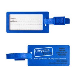 Bullet River recycled window luggage tag