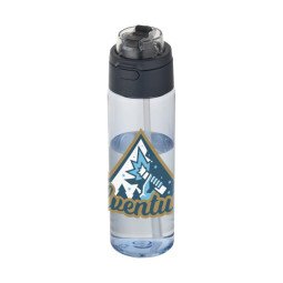 Bullet Theron gourde 700ml en plastique recyclé, avec bouchon double fonction et paille rabattable