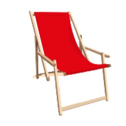 Comfort deckchair with armrest express