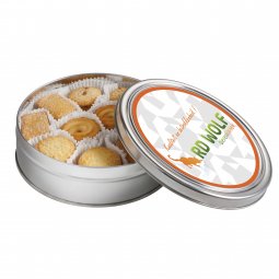 Cookies & More round cookie tin