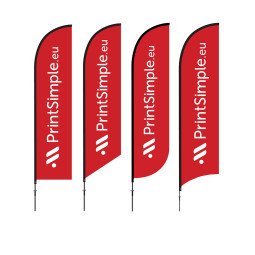 Drapeaux de plage droits imprimés
