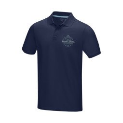 Elevate NXT Graphite men's polo shirt from organic textiles