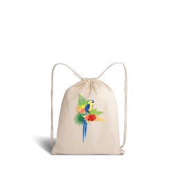 Premium 145 g/m² cotton drawstring backpack - OEKO-TEX