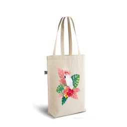 Premium 145 g/m² sac fourre-tout Fairtrade à longues poignées et soufflet