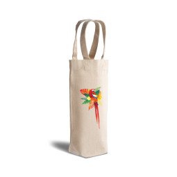 Premium 300 g/m² canvas tas voor flessen - OEKO-TEX