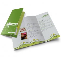 Printed folded leaflets