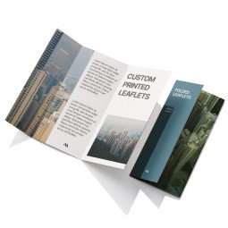 Printed folded leaflets
