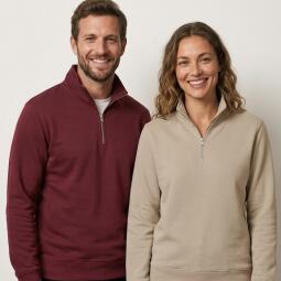 Stanley & Stella Miller Dry sweat-shirt unisexe à quart de zip STSU795