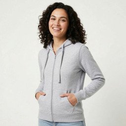 Th Clothes Amsterdam Damen Hoodie mit Vollreißverschluss